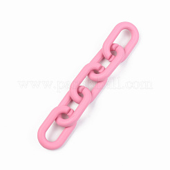Opaque Spray Painted Acrylic Linking Rings&nbsp;OACR-T024-02-I07