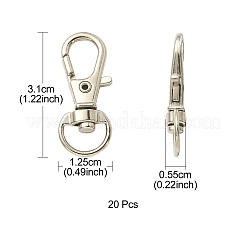 20Pcs Alloy Swivel Lobster Claw Clasps&nbsp;FIND-YW0001-55C