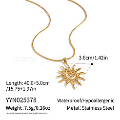 European 304 Stainless Steel Spiral Sun Hollow Pendant Necklaces&nbsp;LD6957-1