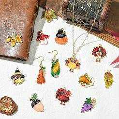 40Pcs 20 Styles Thanksgiving Day Zinc Alloy Enamel Pendants&nbsp;FIND-CJ0004-82