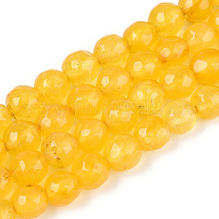 Dyed Natural White Jade Beads Strands&nbsp;X-G-T139-6mm-60-07