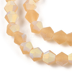 Imitate Austrian Crystal Bicone Frosted Glass Beads Strands&nbsp;GLAA-F029-TM4mm-A18
