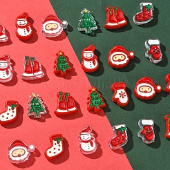 24Pcs 12 Styles Christmas Decorations Theme Opaque Acrylic Bead with Enamel&nbsp;FIND-FS0002-66