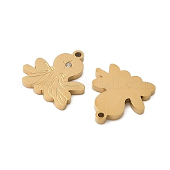 304 Stainless Steel with Rhinestone Pendants&nbsp;STAS-Z139-01G