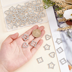 AHADEMAKER 60Pcs 3 Style Alloy Crystal Rhinestone Shoe Decoration&nbsp;FIND-GA0002-81