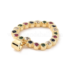 Brass Micro Pave Clear Cubic Zirconia Pendants&nbsp;ZIRC-Z018-19G