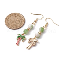 Real 18K Gold Plated Alloy Enamel Dangle Earrings&nbsp;EJEW-JE05667-02