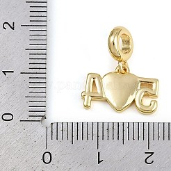 Brass Deep Sky Blue Enaeml European Dangle Charms&nbsp;KK-C114-06G