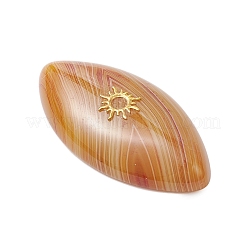 3Pcs 3 Styles Dyed Natural Brazilian Agate Cabochons&nbsp;PALLOY-JF04017-01