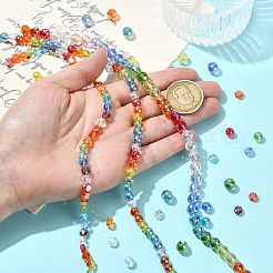 3Strands Electroplate Glass Beads Strands&nbsp;EGLA-CJ0001-31