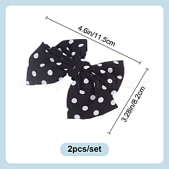2Pcs Bowknot Polyester Shoe Decoration&nbsp;FIND-DR0001-64B