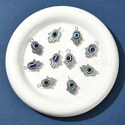10Pcs Evil Eye Resin & Alloy Pendants&nbsp;PALLOY-FS00058-03