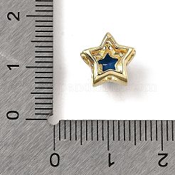 Brass Micro Pave Cubic Zirconia Beads&nbsp;KK-D379-01G