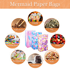 12Pcs 3 Styles Folding Mermaid Tail Print Paper Candy Gift Bags&nbsp;ABAG-TA0001-34