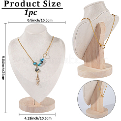 Bust Shaped Beech Covered with Velvet Necklace Display Stands&nbsp;NDIS-WH20010-02B