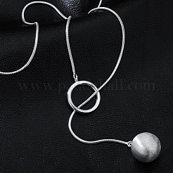 Round Ball Brass Lariat Necklaces for Women&nbsp;FS-WG40EB2-01
