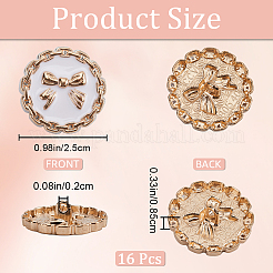 16Pcs Alloy Enamel Shank Buttons&nbsp;BUTT-GF0003-77B