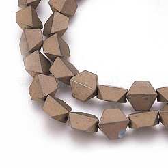 Electroplated Non-magnetic Synthetic Hematite Beads Strands&nbsp;G-P392-O