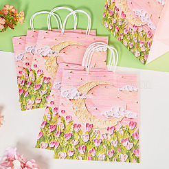 6Pcs Flower Printed Paper Gift Bags&nbsp;ABAG-TADJ0001-08A