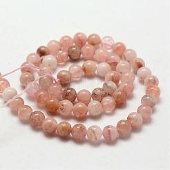 Natural Morganite Round Bead Strands&nbsp;G-O143-05-6mm