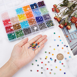 1008Pcs 24 Colors Electroplate Glass Beads Strands&nbsp;EGLA-HY0001-06