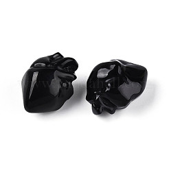 Natural Obsidian Heart Beads&nbsp;G-T144-04D