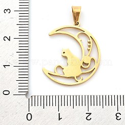 304 Stainless Steel Pendants&nbsp;STAS-R134-02G-02