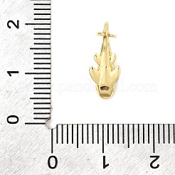 Brass Micro Pave Cubic Zirconia Pendants&nbsp;KK-A266-49A-G