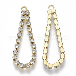 Brass Rhinestone Cup Chain Pendants&nbsp;X-KK-R129-07G