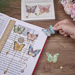 8Pcs 8 Styles Brass Bookmarks&nbsp;AJEW-FG0007-80