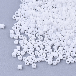 Opaque Glass Cylinder Beads&nbsp;SEED-Q036-01A-J02