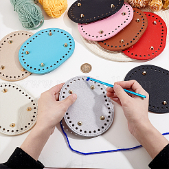 9Pcs 9 Colors Oval PU Leather Purse Bottoms&nbsp;FIND-ME0003-62