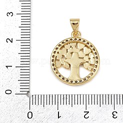Brass Micro Pave Cubic Zirconia Pendants&nbsp;KK-D376-01G