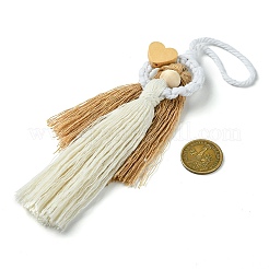 Handmade Macrame Cotton Angel Hanging Ornaments&nbsp;HJEW-JM02711-01