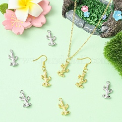 8Pcs 2 Colors Brass Micro Pave Cubic Zirconia Pendants&nbsp;KK-CJ0003-13