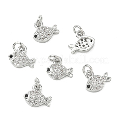 SHEGRACE Brass Micro Pave Cubic Zirconia Pendants&nbsp;XGRQ3D389-488P