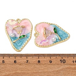 Alloy Enamel Pendants&nbsp;ENAM-B028-40KCG