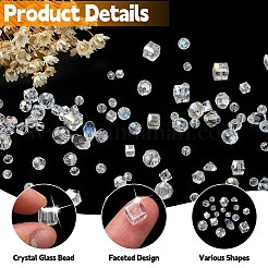 600Pcs 15 Style Electroplate Transparent Glass Beads&nbsp;EGLA-YW0003-08