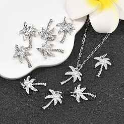SHEGRACE Brass Micro Pave Clear Cubic Zirconia Pendants&nbsp;XGRQ2C103-409P
