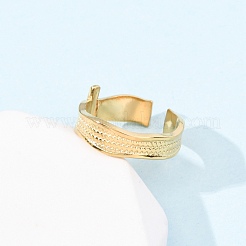 304 Stainless Steel Open Cuff Rings for Women&nbsp;RJEW-K309-20G