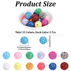 26Pcs 13 Colors Acrylic Beads&nbsp;SACR-PA0001-38