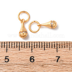 Brass Micro Pave Cubic Zirconia Charms&nbsp;KK-C157-42G