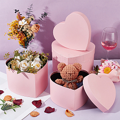 3Pcs Heart Paper Storage Gift Boxes&nbsp;CON-WH0095-179A