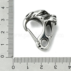 Tibetan Style 304 Stainless Steel Spring Gate Rings&nbsp;STAS-C099-09AS