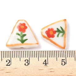 Flower Theme Handmade Porcelain Beads&nbsp;LAMP-D303-06B-01