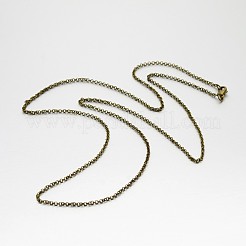 Iron Rolo Chain Necklace Making&nbsp;MAK-J009-41AB