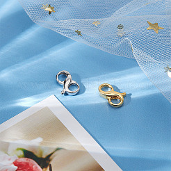 2Pcs 2 Colors 925 Sterling Silver Double Opening Lobster Claw Clasps&nbsp;FIND-SC0003-52
