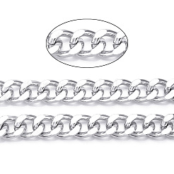 Aluminum Diamond Cut Faceted Curb Chains&nbsp;CHA-N003-20S
