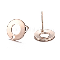 304 Stainless Steel Stud Earring Findings&nbsp;STAS-H104-01RG