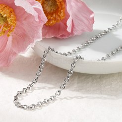 3MM 304 Stainless Steel Cable Chain Necklaces&nbsp;NJEW-T016-09P